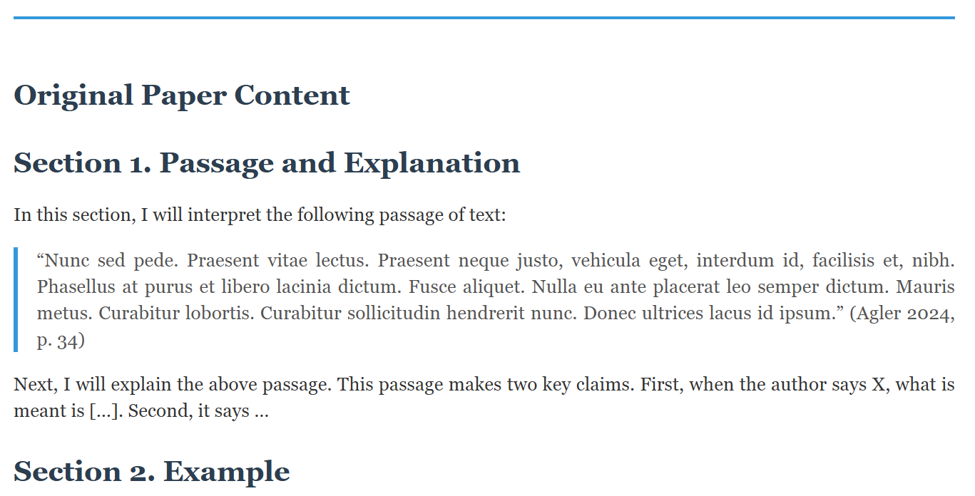 image of a sample student paper